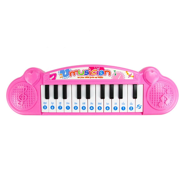 Cute Mini 21 key Early Education Electronic Keyboard Children Music Toys(Pink)