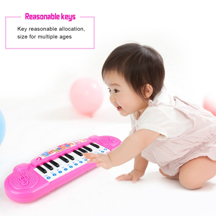 Cute Mini 21 key Early Education Electronic Keyboard Children Music Toys(Pink)