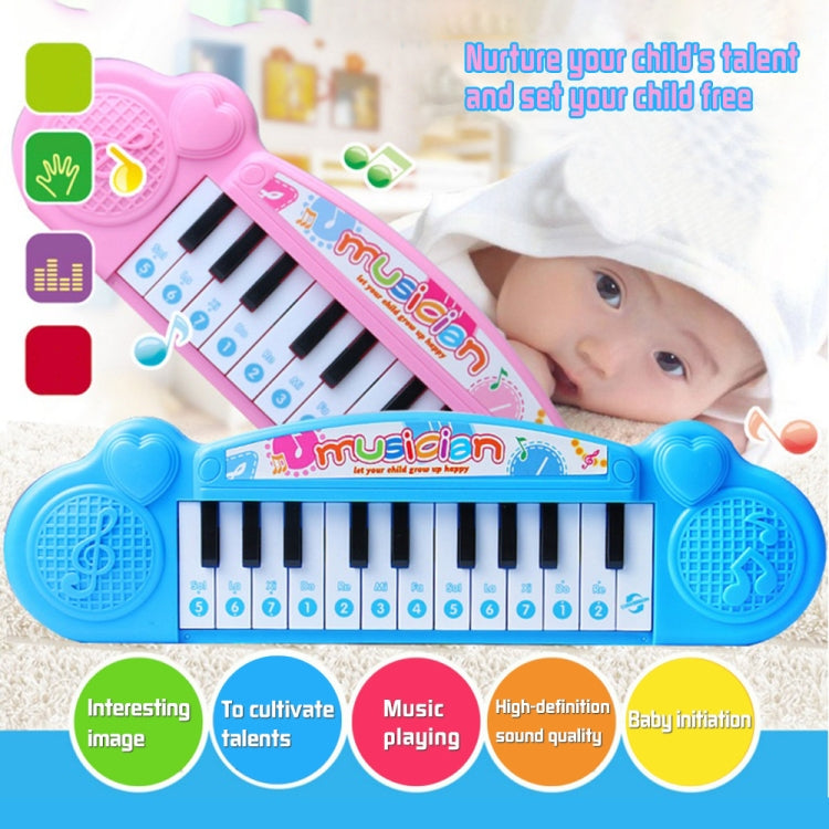 Cute Mini 21 key Early Education Electronic Keyboard Children Music Toys(Pink)