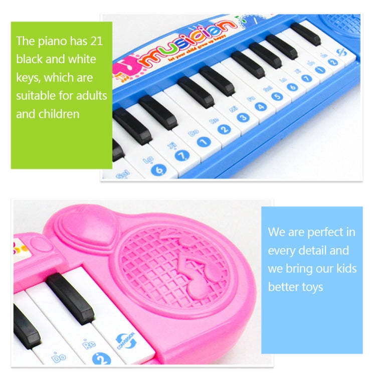 Cute Mini 21 key Early Education Electronic Keyboard Children Music Toys(Pink)