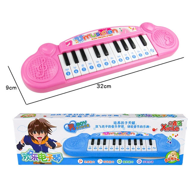 Cute Mini 21 key Early Education Electronic Keyboard Children Music Toys(Pink)
