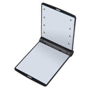 2 PCS Lady Cosmetic Vanity Mirror Folding Portable Pocket Built-in LED Lighting Bulbs(black)