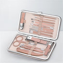 15 In 1 Stainless Steel Pink Manicure Tool Set