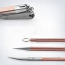 15 In 1 Stainless Steel Pink Manicure Tool Set