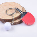 2 PCS Creative Metal table Tennis Keychain Handmade Jewelry Gift Sports Keychain, Specification:2Ã—2.8Ã—6.5cm(Red)