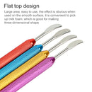 Fancy Coffee Pull Flower Needle Stainless Steel Carved Rod Crochet Flower Needle(Pink)