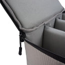 Water-resistant DSLR Padded insert Case Waterproof Zipper Removable Partition Camera Bags(Light Grey)