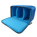 Water-resistant DSLR Padded insert Case Waterproof Zipper Removable Partition Camera Bags(Blue)