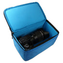 Water-resistant DSLR Padded insert Case Waterproof Zipper Removable Partition Camera Bags(Blue)