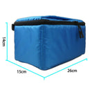 Water-resistant DSLR Padded insert Case Waterproof Zipper Removable Partition Camera Bags(Blue)