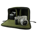 Water-resistant DSLR Padded insert Case Waterproof Zipper Removable Partition Camera Bags(Army Green)
