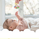 Baby Wooden Rattle Bell Toys Infant Handbell Rattles Kids Musical Instrument Educational Toy Funny Newborns Handle Bells Toys(Ring type)
