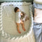 2M Pure Color Weaving Knot for Infant Room Decor Crib Protector Newborn Baby Bed Bumper Bedding Accessories(White)