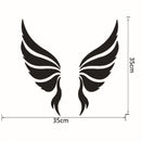 Crystal Three Dimensional Decorative Wall Stickers Angel Wings Bedroom Decorative Mirror(Silver)