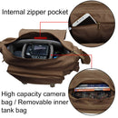 CADeN F1 Canvas Outdoor Leisure One Shoulder Digital Camera Bag(Black)