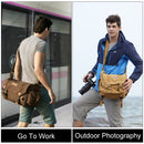 CADeN F1 Canvas Outdoor Leisure One Shoulder Digital Camera Bag(Black)