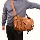 CADeN F1 Canvas Outdoor Leisure One Shoulder Digital Camera Bag(Brown)