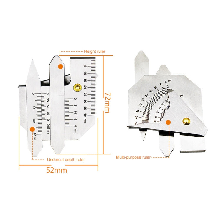 HJC40B Stainless Steel Welding Inspection Gauge Measuring Ruler ...