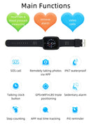 REACHFAR RF-V46-B GPS Smart Tracker WatchBand, Support SOS / Camera / Health Management / 4G LTE / Blood Pressure / Heart Rate (Black)