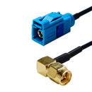 20cm SMA Female Elbow to Fakra Z Female Connector Adapter RG174 Cable