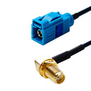 20cm SMA Male Elbow to Fakra Z Female Connector Adapter RG174 Cable