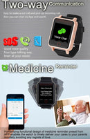 REACHFAR V36 GSM GPS Tracking Communicator Tracker Watch, GPS + WiFi, 5-Mode Real Time Tracking, SOS, Remote Reboot, 2-Way Audio Calls, Sports, Sedentary Reminder, Heart Rate and Blood Pressure Monitoring(Black)