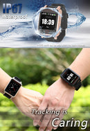 REACHFAR V36 GSM GPS Tracking Communicator Tracker Watch, GPS + WiFi, 5-Mode Real Time Tracking, SOS, Remote Reboot, 2-Way Audio Calls, Sports, Sedentary Reminder, Heart Rate and Blood Pressure Monitoring(Black)