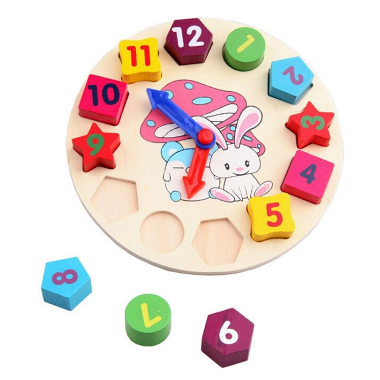 Wooden Number Clock Toy Baby Colorful Puzzle Digital Geometry Clock Educational Toy Baby Kid Education Toy, Random Pointer Delivery
