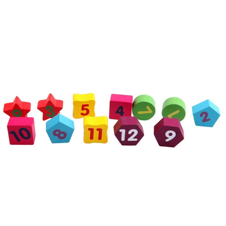 Wooden Number Clock Toy Baby Colorful Puzzle Digital Geometry Clock Educational Toy Baby Kid Education Toy, Random Pointer Delivery