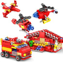KAZI 16 in 1 Sets Fire Station Building Blocks Compatible City Firefighter Educational Construction Bricks Toys, Age Range: 6 Years Old Above