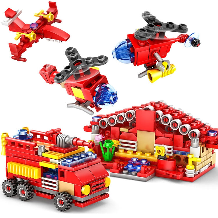KAZI 16 in 1 Sets Fire Station Building Blocks Compatible City Firefighter Educational Construction Bricks Toys, Age Range: 6 Years Old Above