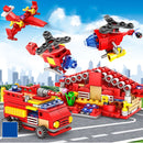 KAZI 16 in 1 Sets Fire Station Building Blocks Compatible City Firefighter Educational Construction Bricks Toys, Age Range: 6 Years Old Above