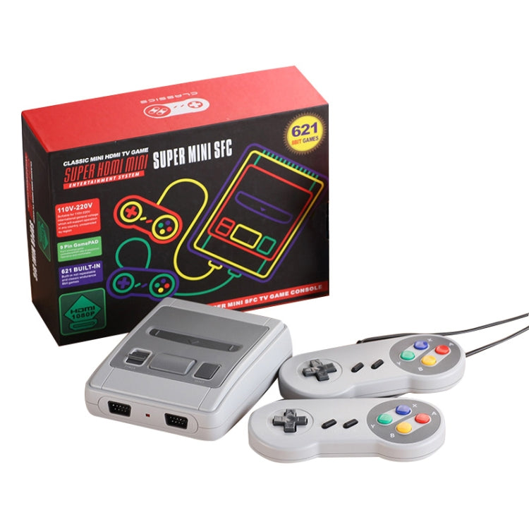 Retro Classic TV Mini HDMI Port HD Video Game Console, Built-in 621 Games, US Plug