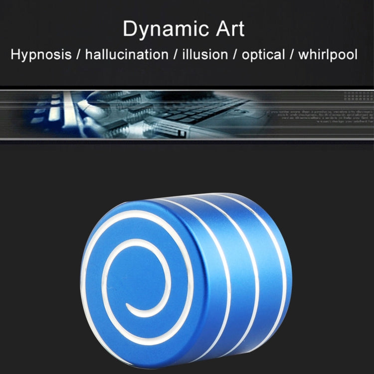 Dynamic Desktop Toy Stress Reducer Anti-Anxiety Aluminum Alloy Spinning Toy(Blue)