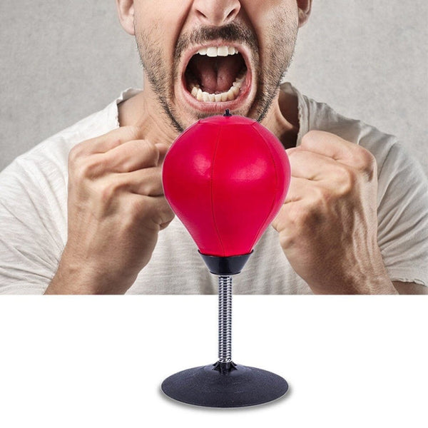Desktop Punching Ball Stress Relief Buster Speed Fitness Vertical Boxing Ball with Suction Holder