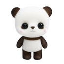 Little Cute PVC Flocking Animal Panda Dolls Birthday Gift Kids Toy, Size: 4.5*3.5*6cm(Black White)