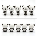 Little Cute PVC Flocking Animal Panda Dolls Birthday Gift Kids Toy, Size: 4.5*3.5*6cm(Black White)