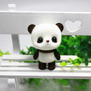 Little Cute PVC Flocking Animal Panda Dolls Birthday Gift Kids Toy, Size: 4.5*3.5*6cm(Black White)