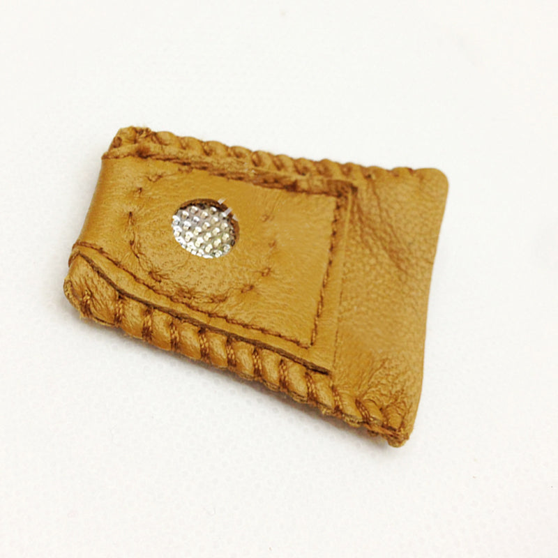 1 x Finger-Fit Leather Thimble With Metal Tip DIY For Sewing Needlework USEFUL