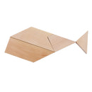 Letter T Tangram Solid Wood Brain Teaser Wooden Puzzle