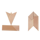 Letter T Tangram Solid Wood Brain Teaser Wooden Puzzle
