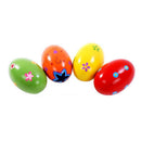 1Pcs Children Wooden Easter Sand Eggs Instruments Percussion Musical Egg Toys
