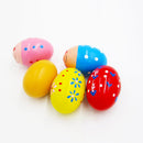 1 Pcs Children Wooden Easter Sand Eggs Instruments Percussion Musical Egg Toys