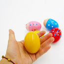 1Pcs Children Wooden Easter Sand Eggs Instruments Percussion Musical Egg Toys