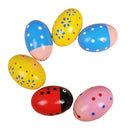 1Pcs Children Wooden Easter Sand Eggs Instruments Percussion Musical Egg Toys