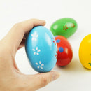 1x Children Wooden Easter Sand Eggs Instruments Percussion Musical Egg Toys Hot