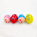 1x Children Wooden Easter Sand Eggs Instruments Percussion Musical Egg Toys Hot