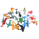 24 pcs Mini Sea Animal Ocean Creature Marine Life Figures Models Toys