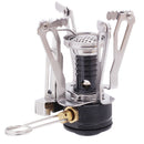 1 Pcs Outdoor Mini Gas Stove Camping Folding Windproof Split Stove Portable Gas