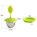 Stainless Steel Leaf Shape Silicone Tea Bag Tea Strainers (Rose Red)